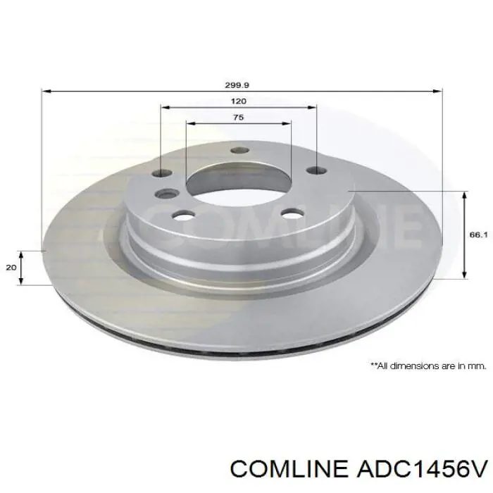 ADC1456V Comline Гальмо дискове переднє