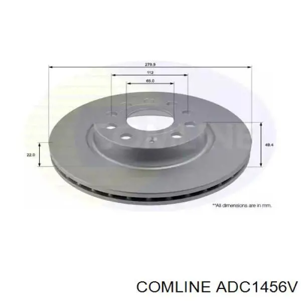 ADC1456V Comline Гальмо дискове переднє