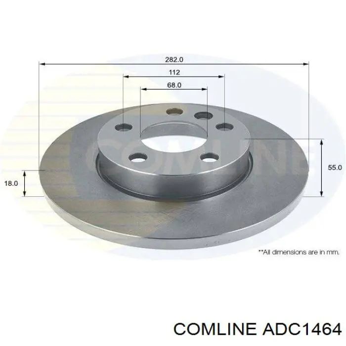 ADC1464 Comline диск гальмівний передній