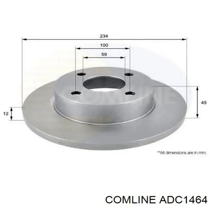 Диск переднього гальма Comline ADC1464 ціна, від 39.54 USD
