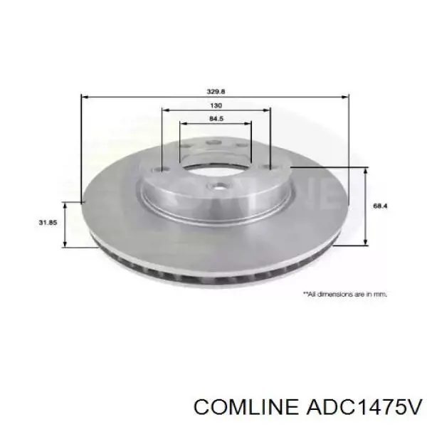 Диск гальмівний передній ADC1475V Comline