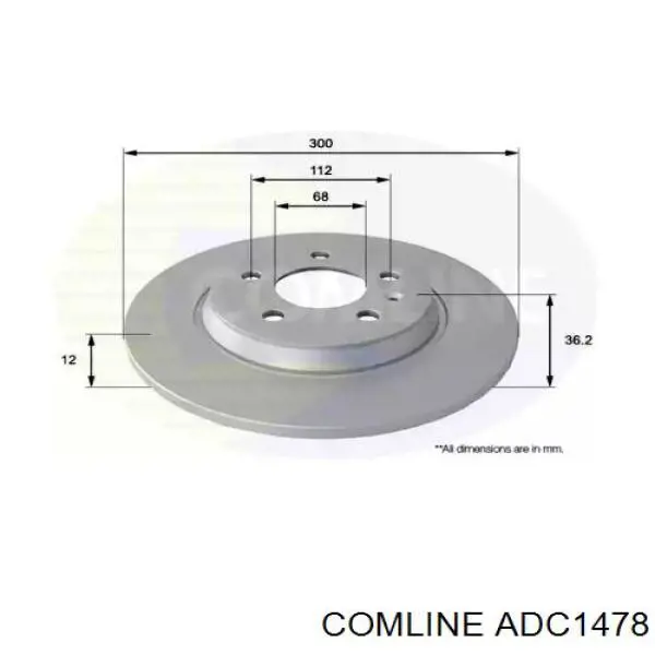 ADC1478 Comline Дискові гальма