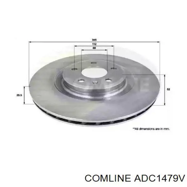 ADC1479V Comline диск гальмівний передній