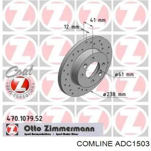 Диск переднього гальма Comline ADC1503 ціна, від 18.88 USD