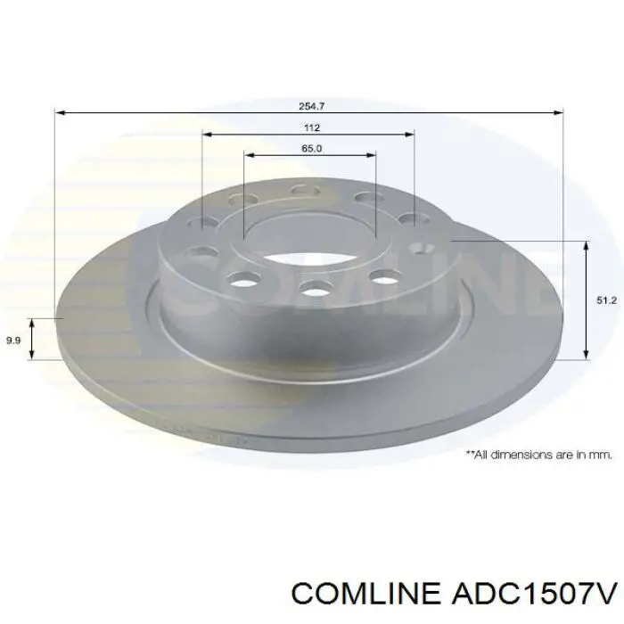 Гальмівні диски передні ADC1507V Comline