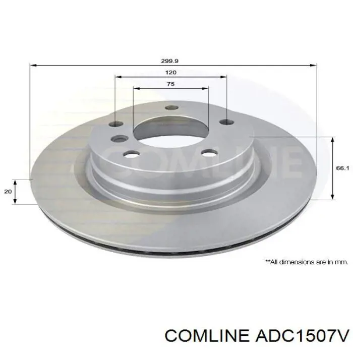 ADC1507V Comline Гальмо дискове переднє