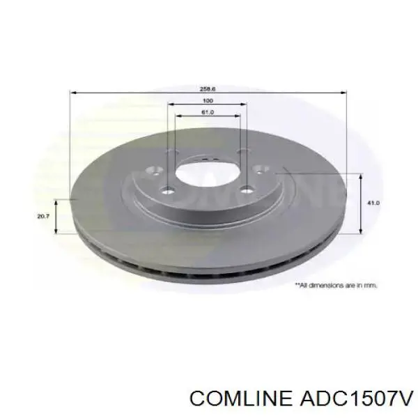ADC1507V Comline Гальмо дискове переднє