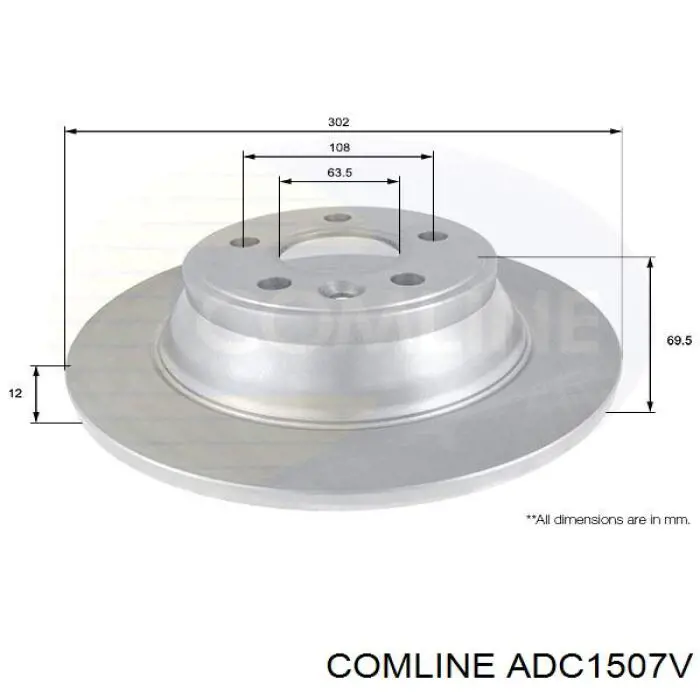 Купити ADC1507V Comline Ротор гальмівний