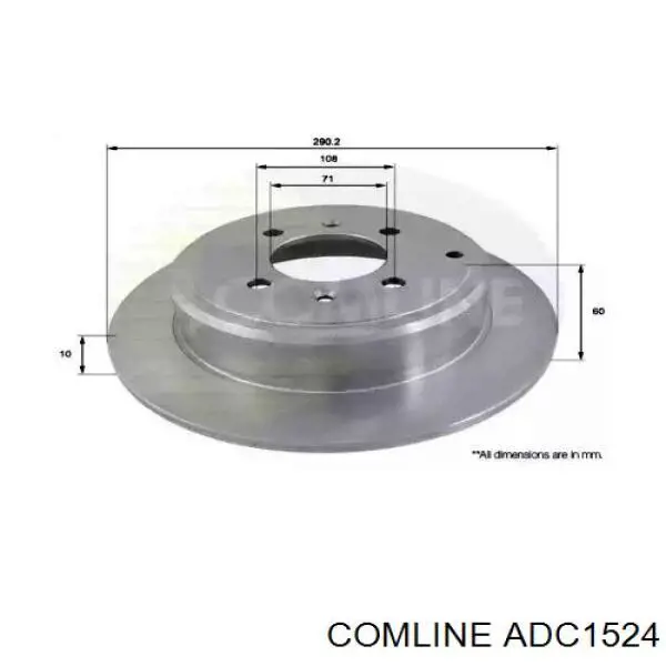 Купити ADC1524 Comline Диск заднього гальма