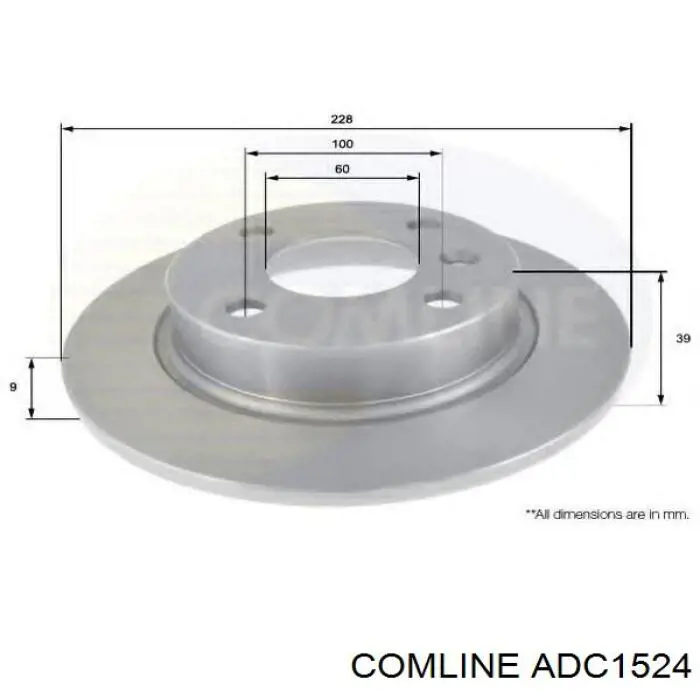 Задні дискові гальма Comline ADC1524 ціна, від 31.35 USD