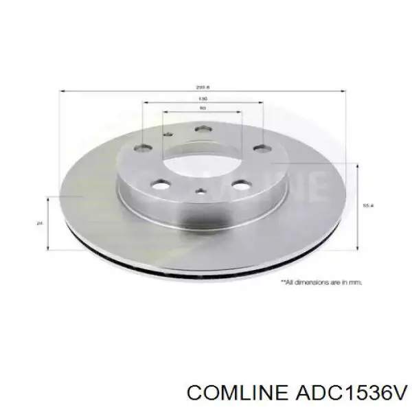 ADC1536V Comline Гальмо дискове переднє