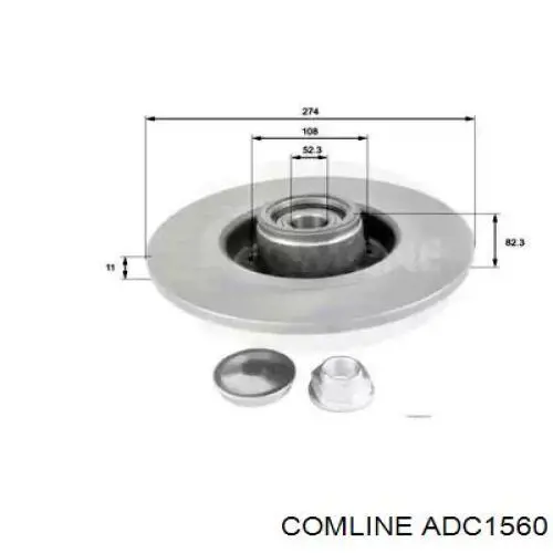 ADC1560 Comline диск гальмівний задній