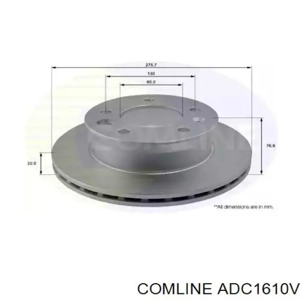 ADC1610V Comline Гальмо дискове переднє