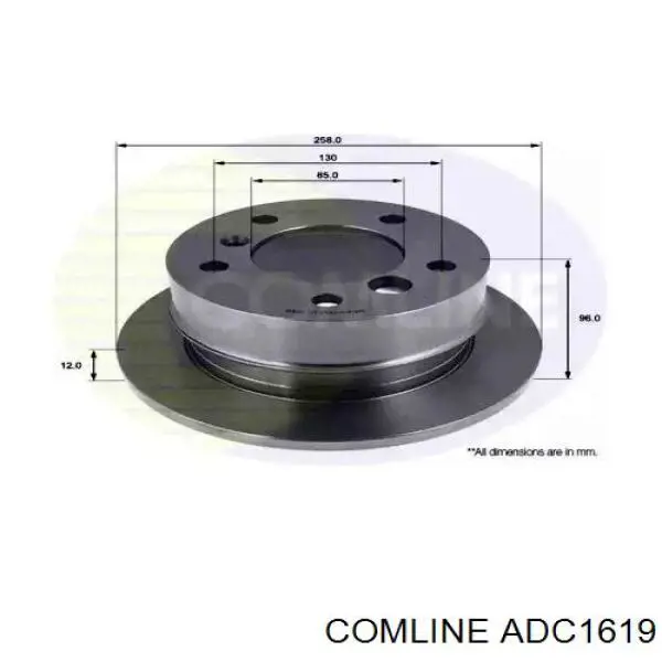 ADC1619 Comline Дискові гальма