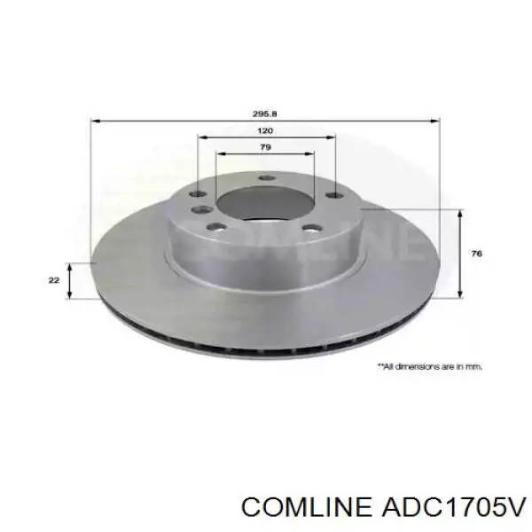 ADC1705V Comline Гальмо дискове переднє