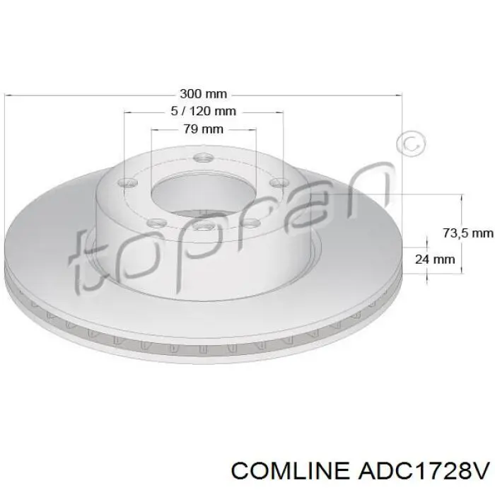 Купити ADC1728V Comline Ротор гальмівний