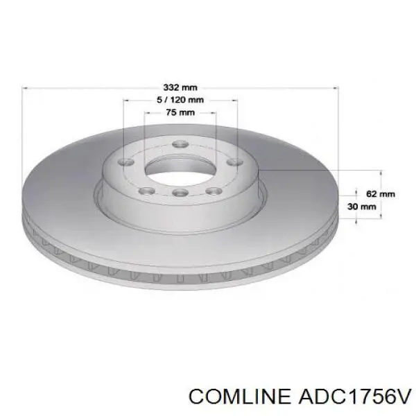 Купити ADC1756V Comline Ротор гальмівний