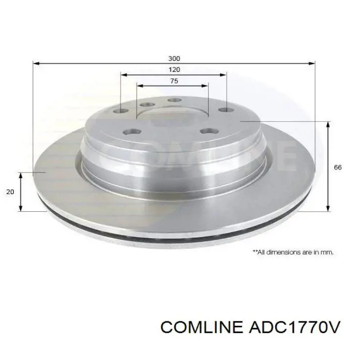 Диск переднього гальма Comline ADC1770V ціна, від 64.00 USD