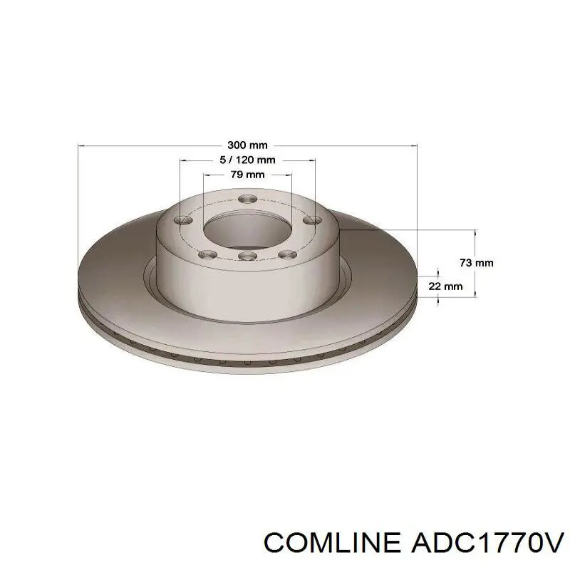Гальмівні диски передні ADC1770V Comline