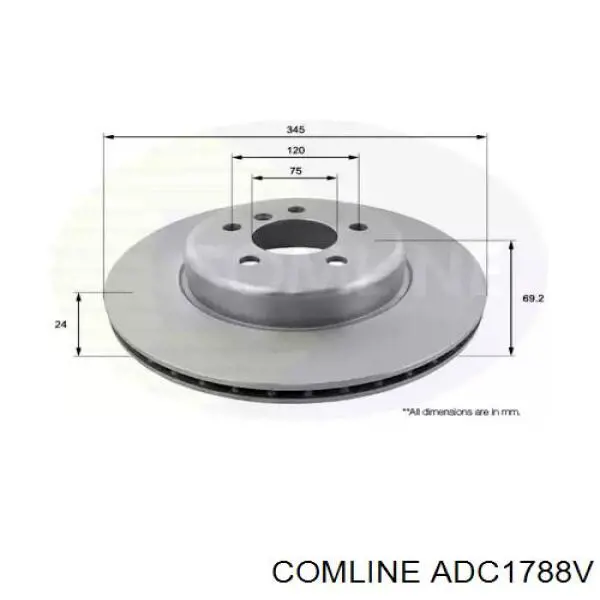 Задні дискові гальма Comline ADC1788V ціна, від 141.53 USD