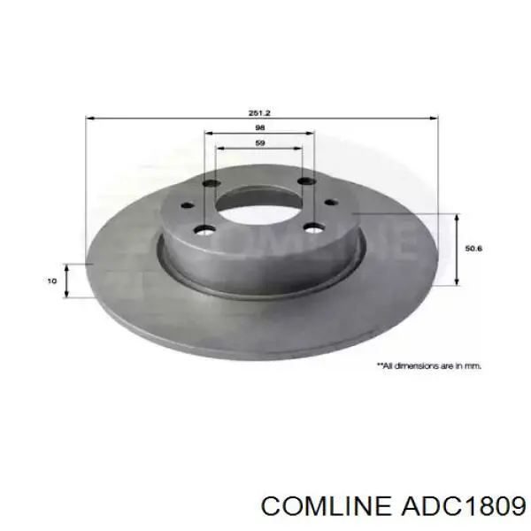 ADC1809 Comline Дискові гальма