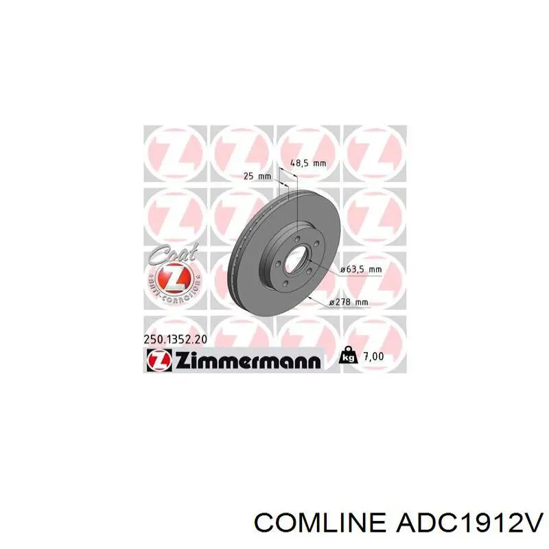 Гальмівні диски передні ADC1912V Comline