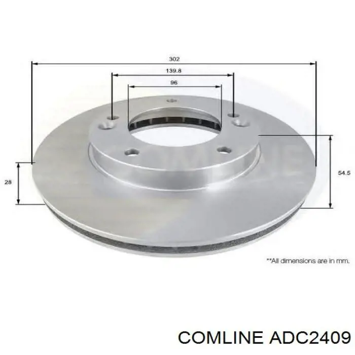 Гальмівні диски ADC2409 Comline