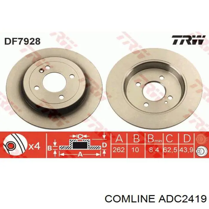 ADC2419 Comline Дискові гальма