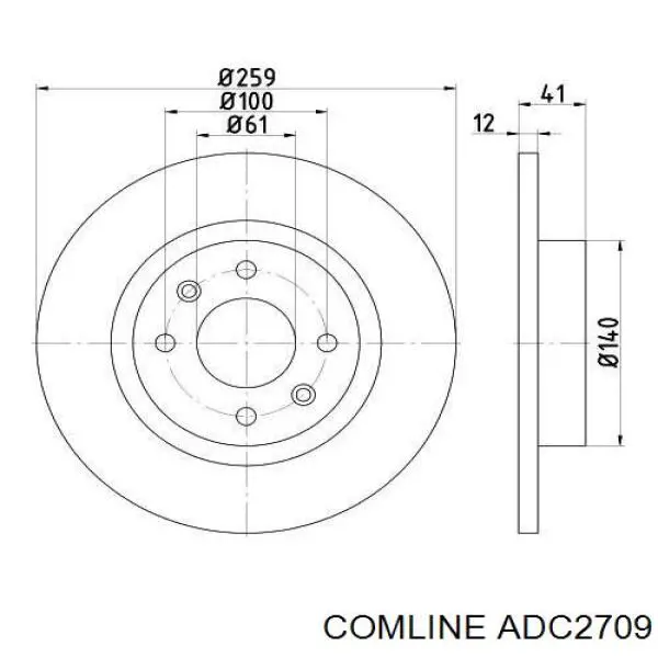 Купити ADC2709 Comline Ротор гальмівний