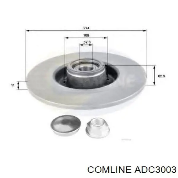 Задні дискові гальма Comline ADC3003 ціна, від 77.68 USD