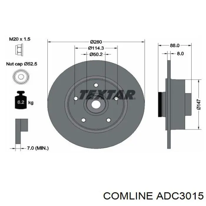 ADC3015 Comline Дискові гальма
