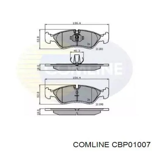 Гальмівні колодки Comline CBP01007 ціна, від 11.27 USD