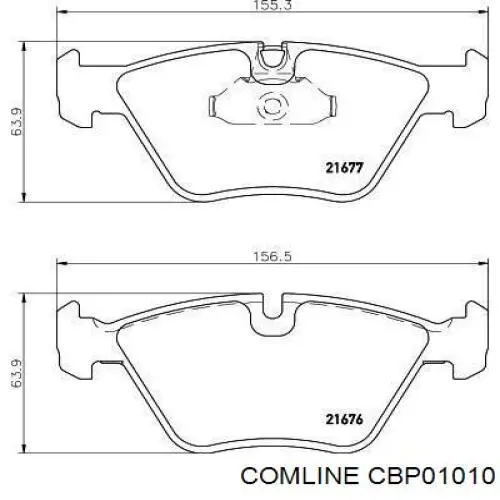 Передні тормозні колодки CBP01010 Comline