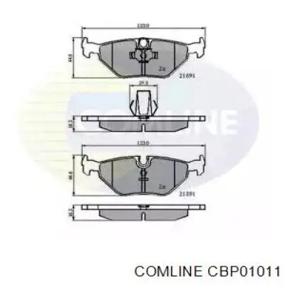 CBP01011 Comline Колодки гальмівні задні, дискові