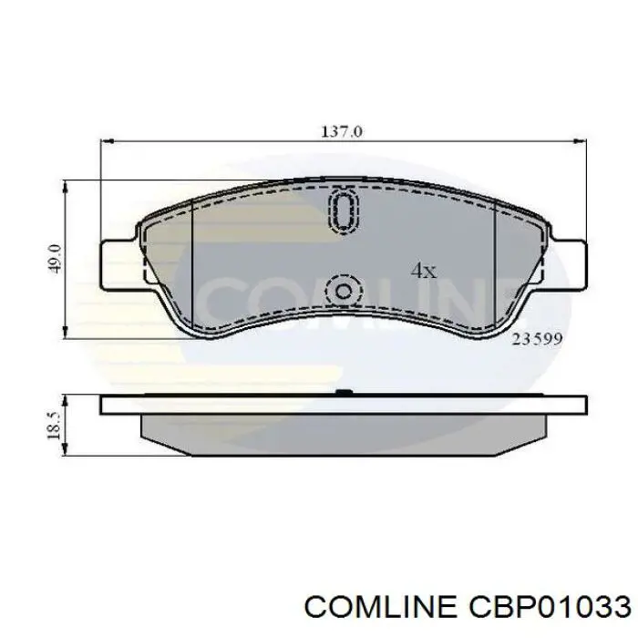 Купити CBP01033 Comline Колодки гальмівні передні, дискові
