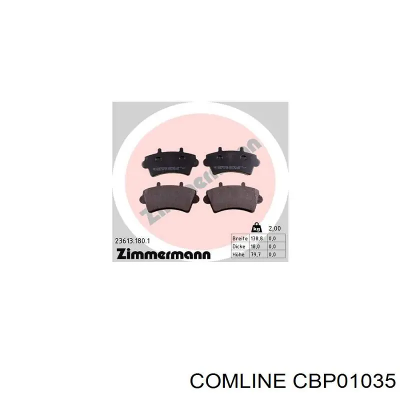 Гальмівні колодки Comline CBP01035 ціна, від 19.22 USD