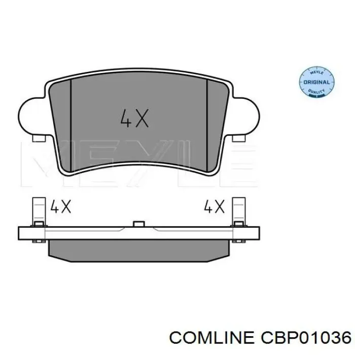 Задні гальмівні колодки Comline CBP01036 ціна, від 17.25 USD