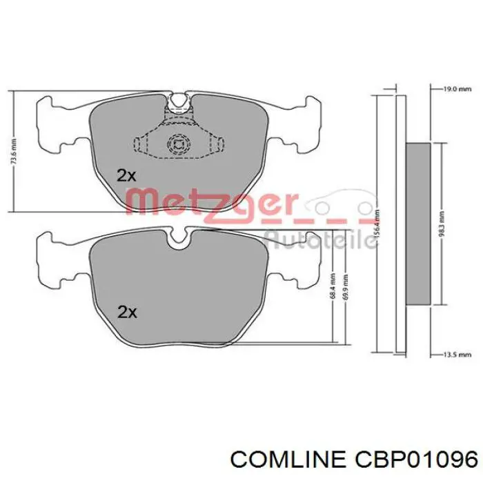 Купити CBP01096 Comline Колодки гальмівні передні, дискові