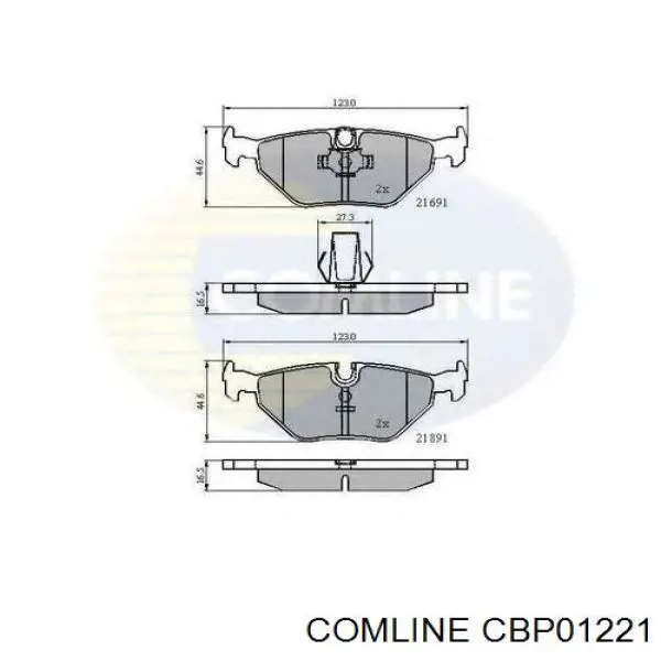 Передні тормозні колодки CBP01221 Comline