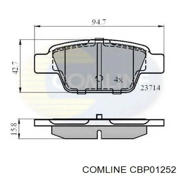 Задні дискові колодки Comline CBP01252