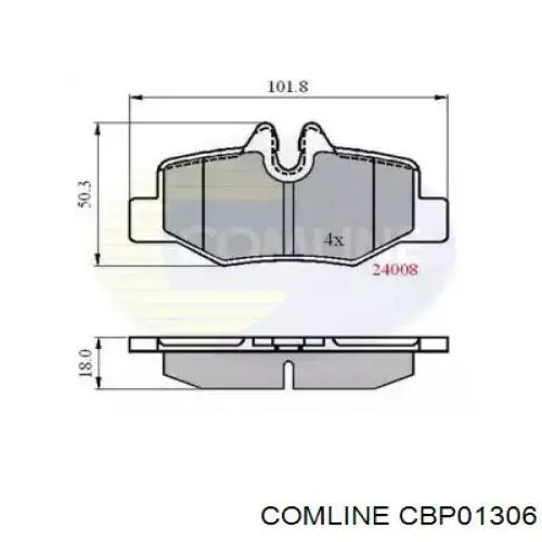 Задні гальмівні колодки Comline CBP01306 ціна, від 15.51 USD