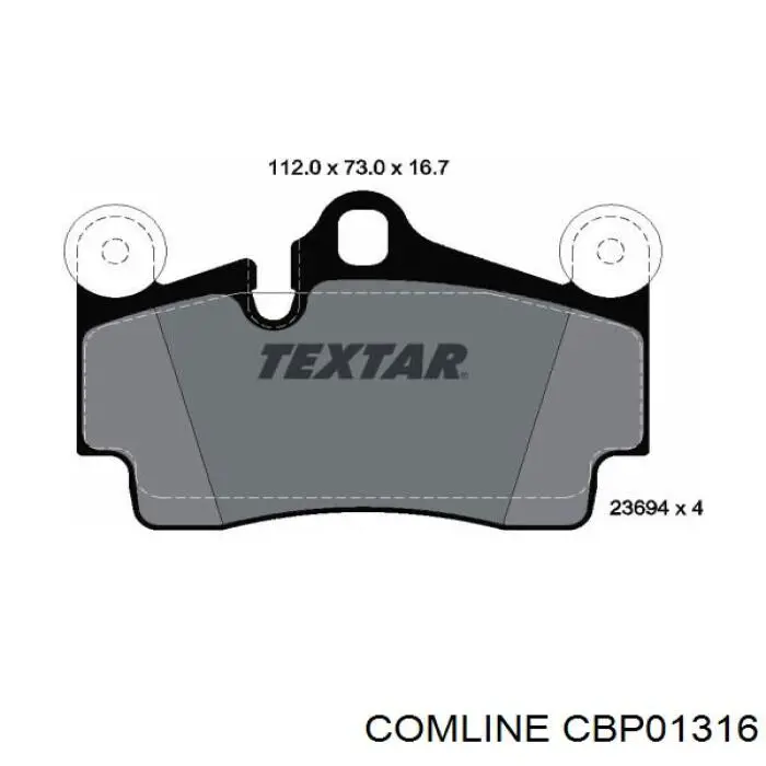 Задні гальмівні колодки Comline CBP01316 ціна, від 31.64 USD