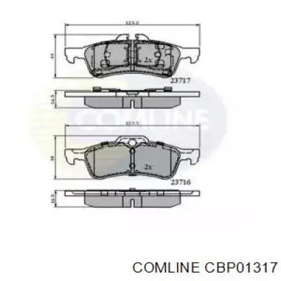 CBP01317 Comline Колодки гальмівні задні, дискові