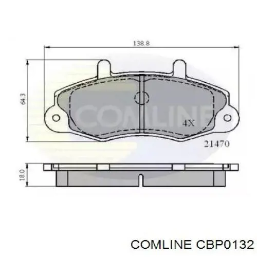 CBP0132 Comline Передні гальмівні колодки