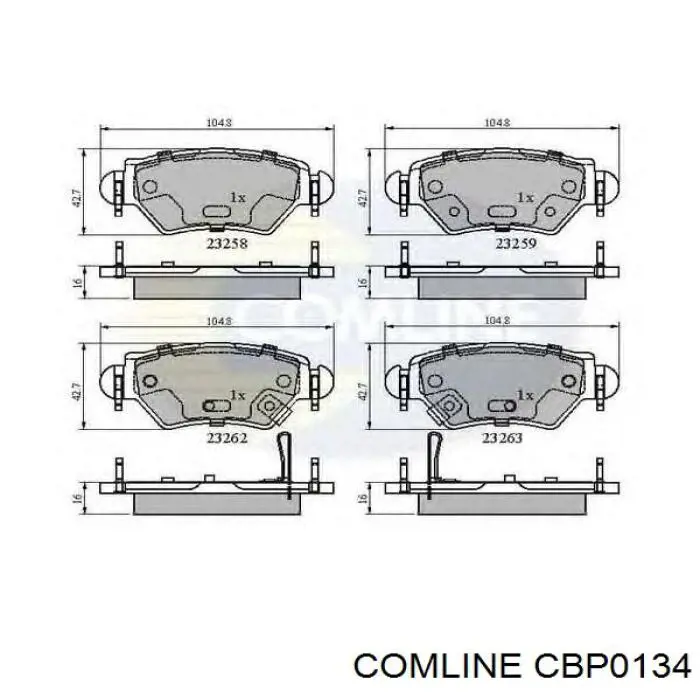 Передні тормозні колодки CBP0134 Comline