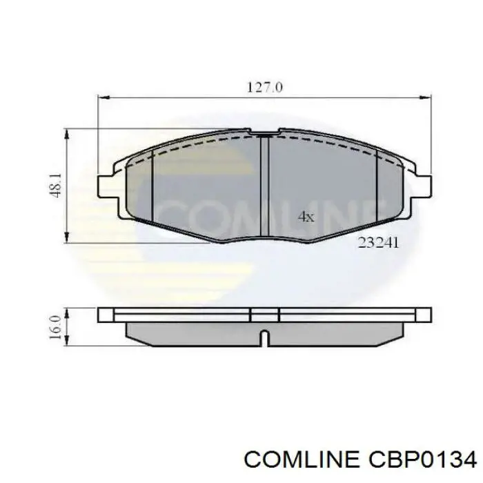 Колодки гальмівні передні, дискові CBP0134 Comline