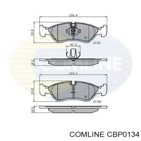 Гальмівні колодки Comline CBP0134 ціна, від 11.27 USD
