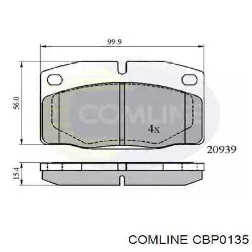 Купити CBP0135 Comline Колодки гальмівні передні, дискові