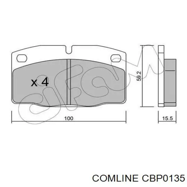 Колодки гальмівні передні, дискові CBP0135 Comline