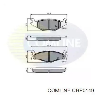 Гальмівні колодки Comline CBP0149 ціна, від 12.66 USD